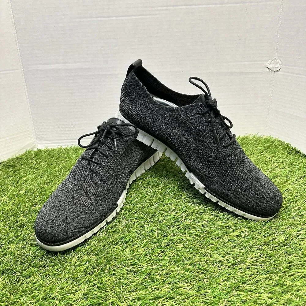 Cole Haan Size 11.5M Black Men's Zero Grand Stitchlite Wingtip Oxfords C26716